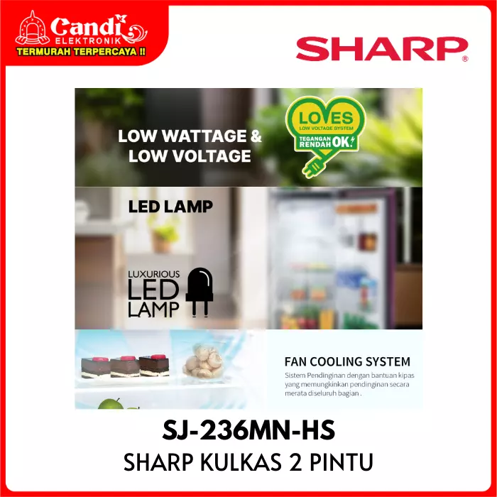 KULKAS 2 PINTU SHARP